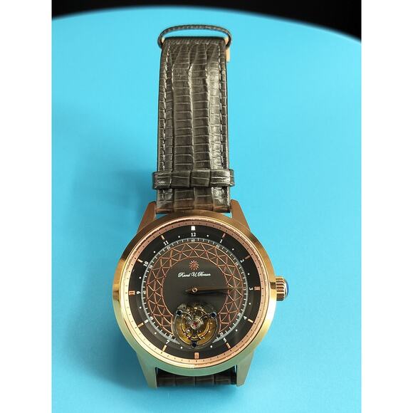 Raoul U. Braun 45mm Mechanical Tourbillon Leather Strap Watch RUB05-T63 - Picture 15 of 16